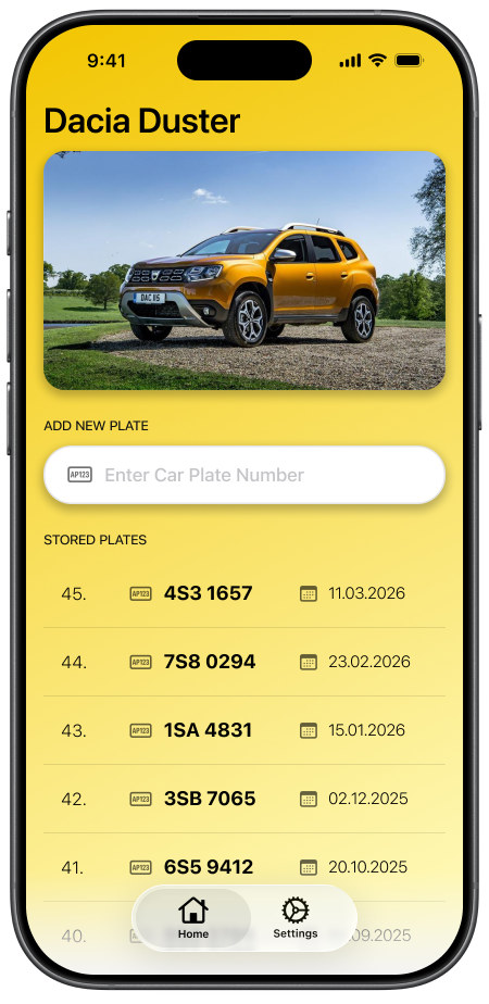 Yellow theme — Dacia Duster